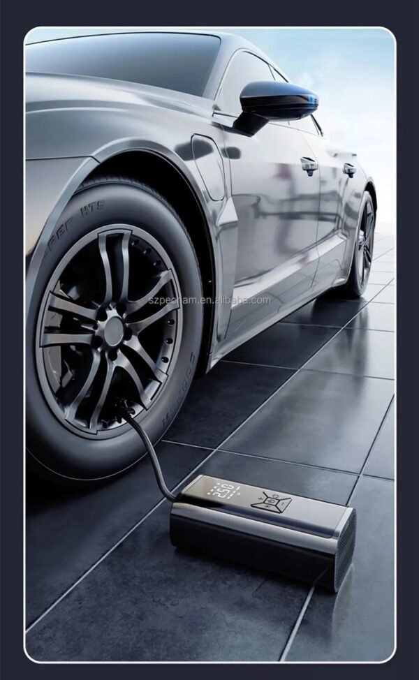Smart Portable Electric Air Pump – Type-C Rechargeable Digital Tire Inflator