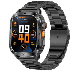 AK80 Outdoor Smartwatch 2025 – 2.01″ Touchscreen, IP67 Deep Waterproof, Bluetooth Calling, 123+ Sports Features