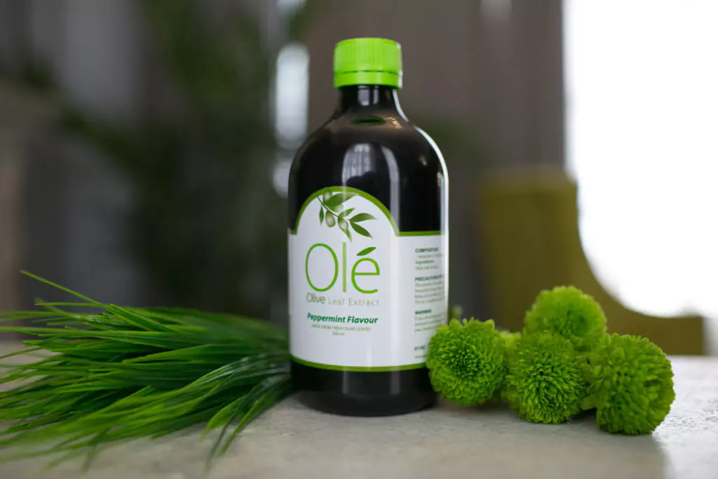 OLÉ Olive Leaf Extract Single Bottle 500ml – Peppermint Flavor - Image 2