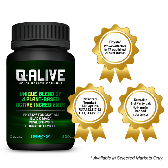 LifeQode Q Alive | Men's Vitality, Energy & Wellness Formula