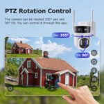 Tuya Flow-Free 4G DATA Dual Lens 6MP No SIM Card Slot Outdoor Waterproof Night Vision 5W Solar 7800mAh Battery Solar PTZ Camera
