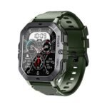 New C28 Smart Watch Outdoor Sport Style, Black Green Color 2.01inch Big Screen Phone Call Anti Drop Strong Case IP68 Waterproof