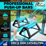 BNcompany Handstand Training Blocks Non-slip Wood Push up Handles for Yoga Calisthenics Balance Strength Training