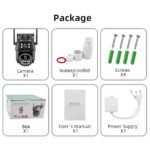 Icsee Dual Lens 6MP 4K Smart Dual Light Mode Outdoor Cctv Wireless Ptz Waterproof Ip66 Cameras Ip Black case