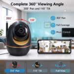 Tuya Smart 3MP WiFi IP Camera 2.4GHz Wireless CCTV Monitor Two-Way Audio IR Night Vision Motion Detection