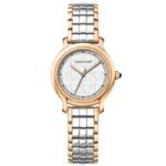 2025 Fashion Minimalist Business Round Checkered Shell Dial Quartz Sport Glass Pointer Stainless Steel Band Lady Watch