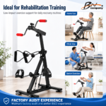 Portable Multifunctional Mini Exercise Bike Rehab Upright Bike with Pedal Exercise for Rehabilitation Training