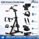 Portable Multifunctional Mini Exercise Bike Rehab Upright Bike with Pedal Exercise for Rehabilitation Training