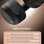 LDNIO H02 ANC Noise Cancelling Wireless Earphones Wired Available Bluetooth V5.4 49H Playtime HiFi Stereo Over Ear Headphones