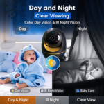 Tuya Smart 3MP WiFi IP Camera 2.4GHz Wireless CCTV Monitor Two-Way Audio IR Night Vision Motion Detection