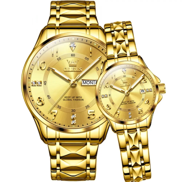 Cheap Price 2910 Luxury Fashion Quartz Watch Stainless Steel Strap Luminous Hands Auto Date Business Watch for Couples