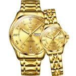 Cheap Price 2910 Luxury Fashion Quartz Watch Stainless Steel Strap Luminous Hands Auto Date Business Watch for Couples