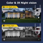 Tuya Flow-Free 4G DATA Dual Lens 6MP No SIM Card Slot Outdoor Waterproof Night Vision 5W Solar 7800mAh Battery Solar PTZ Camera