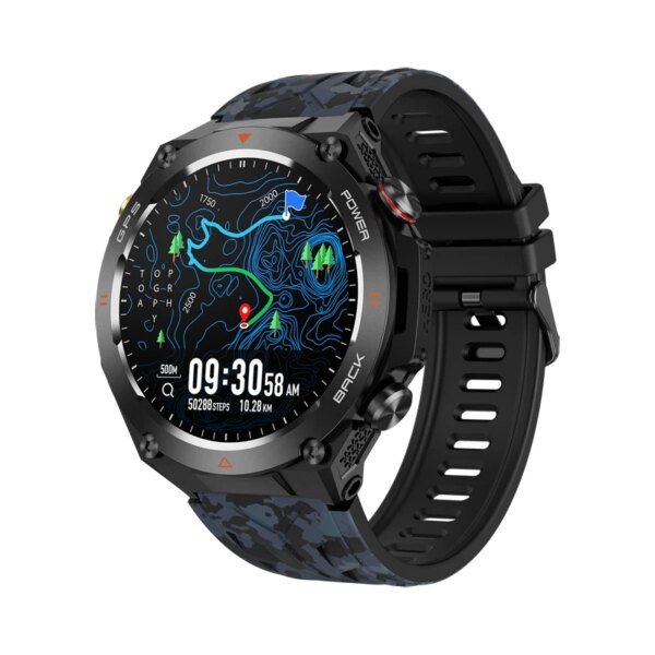 KC82 1.43inch GPS Smartwatch Men Fitness Tracker 650mAh Battery Altitude Air Pressure Compass Smart Watch