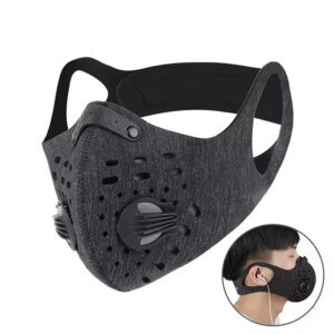 Unisex Cycling Mask Windproof, Dustproof PM2.5 Filter Activated Carbon Half Face Mask for Biking, Running Outdoor Sports