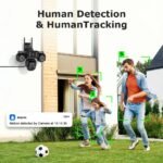 SHIWOJIA 20MP 10X zoom Camera WIFI Outdoor 5 Lens 4-screen AI Human Detect Waterproof Night Vision CCTV Security Protection