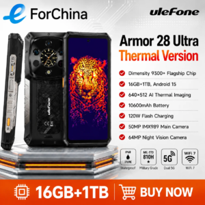 Ulefone Armor 28 Ultra Rugged Smartphone 5G 16GB+1TB Thermal Version 6.67” 10600mAh 120W 50MP Rear Camera Android 14 NFC