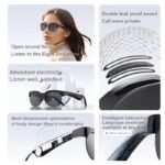 VIVO Smart AI Glasses 1800W HD 8K Shooting Camera Photo Voice Call Translation Bluetooth AI Camera Glasses For Men Women 2027