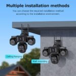 SHIWOJIA 20MP 10X zoom Camera WIFI Outdoor 5 Lens 4-screen AI Human Detect Waterproof Night Vision CCTV Security Protection