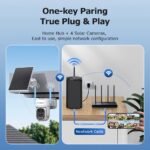 INQMEGA AISecurity Cam Home Hub Combo PTZ Kit Solar Camera Outdoor Wireless MaxColor Night Vision 4K Camera with Solar Panel ﻿