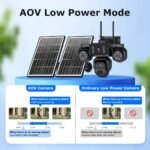 Solar Camera 4G Outdoor 4 Lens 4-Screen All-Day Recording PIR Human Detect Waterproof Night Vision CCTV Security Protection