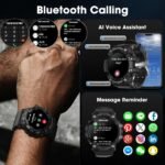 Outdoor Smartwatch 1.39 Inch HD Bluetooth Call Smart Watch Men Sports Fitness Tracker Compass 350mAh Smartwatch For Android IOS