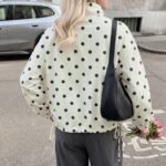 Casual Loose Fit Coat with Drop Shoulder Sleeve Long Sleeve Regular Length No Hood Japanese Korean Casual Women Autumn Jacket