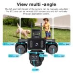 SHIWOJIA 20MP 10X zoom Camera WIFI Outdoor 5 Lens 4-screen AI Human Detect Waterproof Night Vision CCTV Security Protection