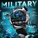 2026New Military Tank GPS SmartWatch Offline Map 10ATM Swim 2GB RAM Music Altitude Compass Bt Call Fitness Sports Smartwatch Men