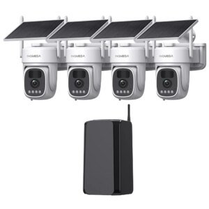 INQMEGA AISecurity Cam Home Hub Combo PTZ Kit Solar Camera Outdoor Wireless MaxColor Night Vision 4K Camera with Solar Panel ﻿
