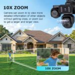 SHIWOJIA 20MP 10X zoom Camera WIFI Outdoor 5 Lens 4-screen AI Human Detect Waterproof Night Vision CCTV Security Protection