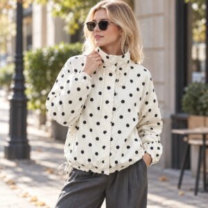 Casual Loose Fit Coat with Drop Shoulder Sleeve Long Sleeve Regular Length No Hood Japanese Korean Casual Women Autumn Jacket