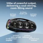 For SODLK S1615PRO Bluetooth Speaker, 500W Portable Outdoor Subwoofer with 45000mAh Battery for Square Dancing