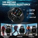2025 New T-Rex 3 Ultra GPS Smart Watch Men 10ATM IP68 Waterproof Built-in Dual-band GNSS Compass Military Sport Smart Watch