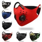 Unisex Cycling Mask Windproof, Dustproof PM2.5 Filter Activated Carbon Half Face Mask for Biking, Running Outdoor Sports