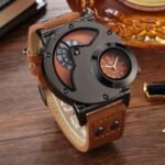 Creative Men Miler Watch Big Dial Clock Fashionable Popular Leather Wristwatch Quartz Elegant Style Male Relojes Sports Watches