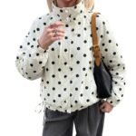 Casual Loose Fit Coat with Drop Shoulder Sleeve Long Sleeve Regular Length No Hood Japanese Korean Casual Women Autumn Jacket