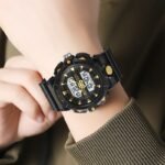 Fashion STRYVE 8028 Men's Watch Luxury 5ATM Waterproof Watch for Men with Analog-Digital Dual Movement Student Sports Wristwatch