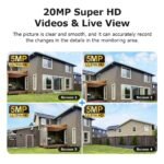 Solar Camera 4G Outdoor 4 Lens 4-Screen All-Day Recording PIR Human Detect Waterproof Night Vision CCTV Security Protection